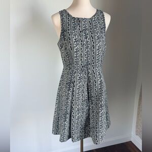 Anthropologie Plenty by Tracy Reese Black and White Geometric Mini Dress